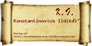 Konstantinovics Ildikó névjegykártya