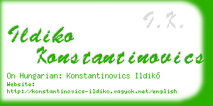 ildiko konstantinovics business card