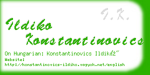 ildiko konstantinovics business card